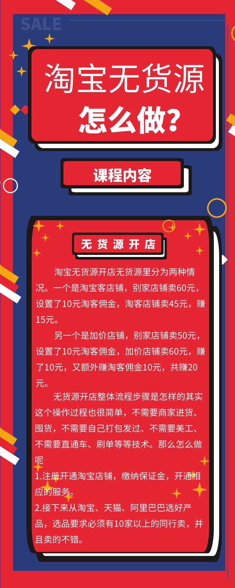 无货源电商实操教学：详解淘宝无货源怎么做（没有淘宝货源的电商教程）