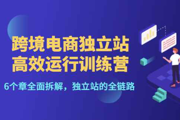 跨境电商独立站高效运行训练营，6个章节全面拆解，独立站的全链路