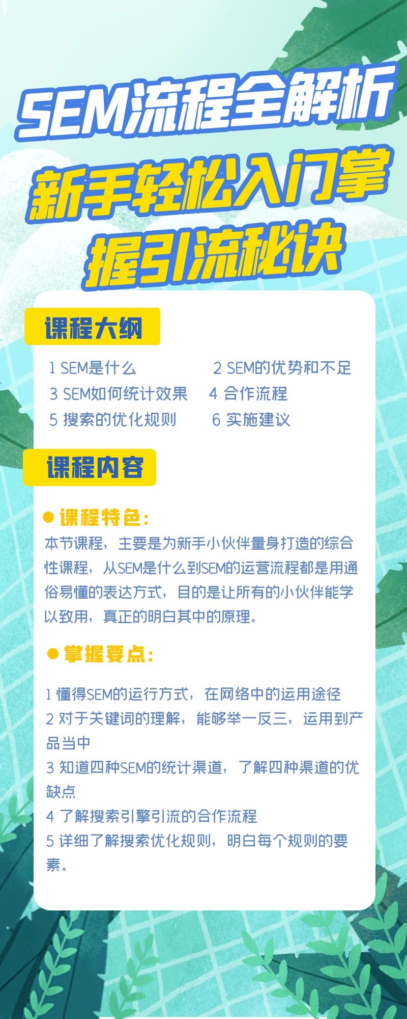 SEM流程全解析:新手轻松入门掌握引流秘诀