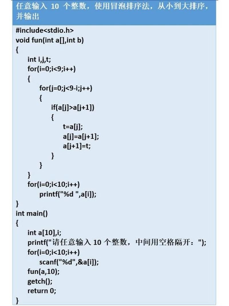 C语言标准库函数qsort( )——数据排序