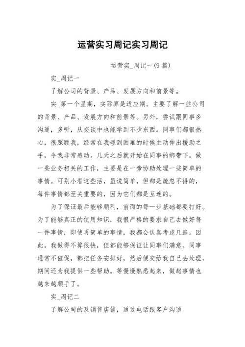 网站运营实习日志的工作任务和工作情况记录怎么写