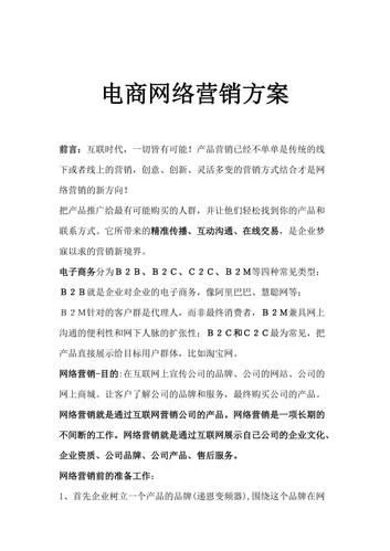 公司网络推广方案：打造品牌形象，提升业务量