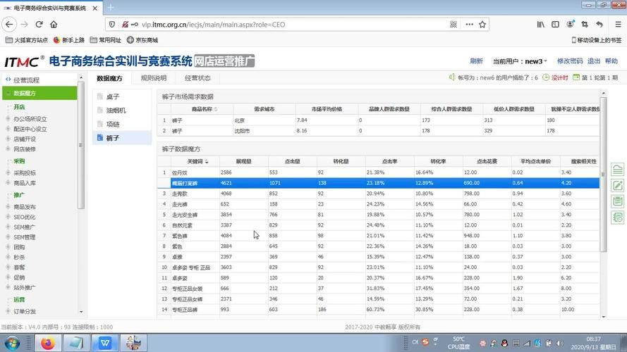 itmc电子商务沙盘运营平台以什么角色开始经营